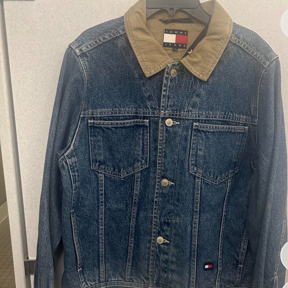 Vintage American Flag Tommy Hilfiger Denim Jacket